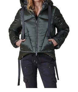 Womens Jackets Jumpers: Zhrill - Lydia Puffer Jacket - Grape Leaf