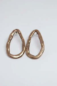 Paloma Black Jewellery: Bronze, Oval Stud Earrings- #118