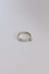 Paloma Black Jewellery: Silver Slim Solitaire Ring  - #100