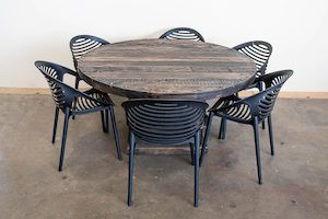 Woolpress Round Outdoor Table - Black Dog Furniture