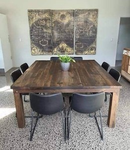 Products: Square Pioneer Dining Table - Black Dog Furniture