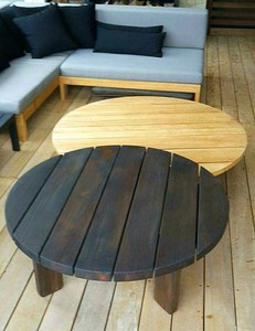 Products: Round Outdoor Coffee Table - Black Dog Furniture