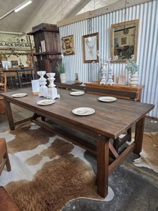 Rectangle Pioneer Dining Table - Black Dog Furniture