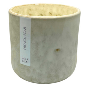 Ceramic Candles: Ceramic White - French Pear