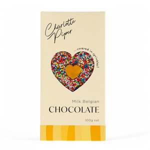 Charlotte Piper Milk Belgian Chocolate with Sprinkles Bar (100g)