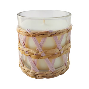 Candles: Wicker Bloom Pink - Lychee Peony