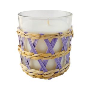 Candles: Wicker Bloom Purple - White Orchid + Lily
