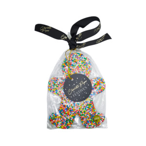 Charlotte Piper Handmade Chocolates: Charlotte Piper - Sprinkled Hanging Gingerbread Man 100g