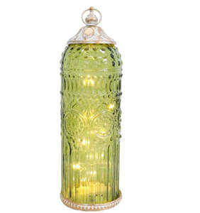 Lantern LED Baroque in Avocado