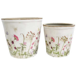 Planters S/2 Botanical Lrg