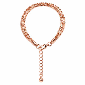 Fabienne Bracelets: 5 LAYER FINE CHAIN- ROSE GOLD