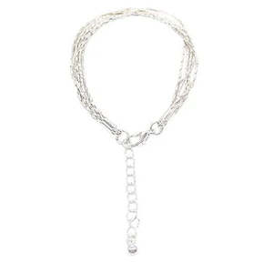 Fabienne Bracelets: 5 LAYER FINE CHAIN- SILVER