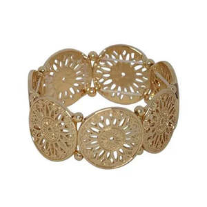 FILIGREE FLOWER STRETCH- GOLD
