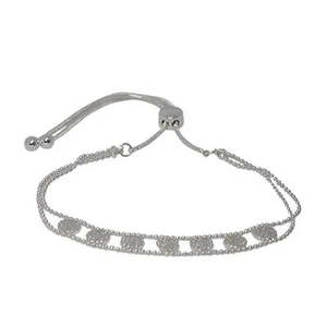 Fabienne Bracelets: FILIGREE DISC SLIDER- GOLD