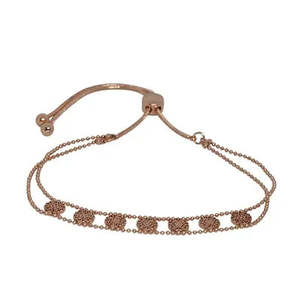 Fabienne Bracelets: FILIGREE DISC SLIDER- ROSE GOLD