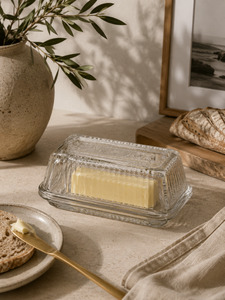 Clear Glass Butter Dish