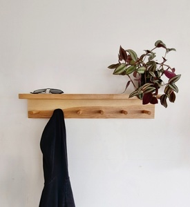 Products: American Ash Peg Shelf - Black Sand Eco Homewares