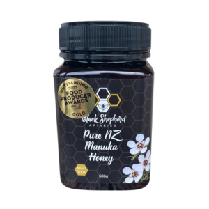 Products: Manuka honey MGO 300+ Black Shepherd Apiaries