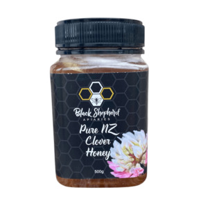 Products: Pure New Zealand Liquid Honey Clover 500g Black Shepherd Apiaries