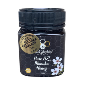 Products: Pure New Zealand Manuka MGO 300+ 250g Black Shepherd Apiaries