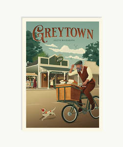 Wairarapa: Greytown Bicycle Courier Postcard