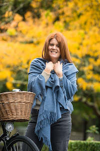 Scarves And Riding Wraps: Plain Airforce Mini Ruana - Bronte by Moon