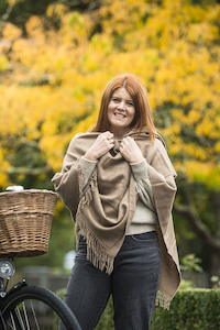 Plain Camel Mini Ruana-  Bronte by Moon