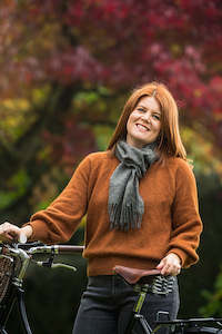 Scarves And Riding Wraps: Grey Scarf - Bronte by Moon