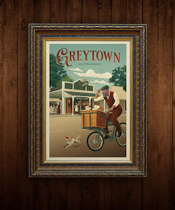 Limited Edition Art Print: BOOK A BICYCLE COURIER - Greytown - Blackwell Press Exclusive