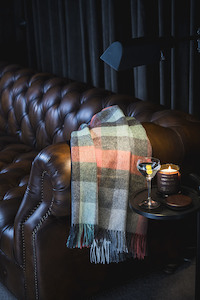 Blankets And Throws: Throw Blanket - Bronte by Moon - Coral & Mint