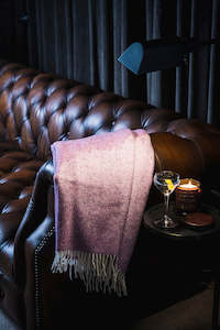 Blankets And Throws: Throw Blanket - Bronte by Moon  - Purple Herringbone