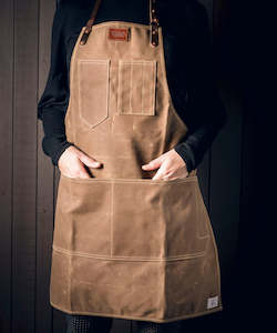 Artisan Apron - Leather and Waxed Canvas