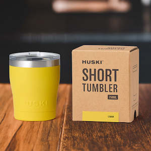 Outdoor Living And Dining: Huski Short Tumbler 2.0 - Lemon (Limited Edition)