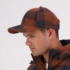 Swanndri Wool Baseball Cap - Shadow/Rusty Check (Limited Edition)
