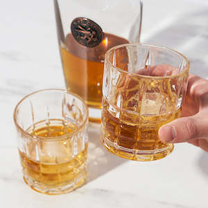 Drinkware And Dishware: Viski Highland Crystal Rocks Tumblers - Set of 4