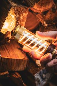 Outdoor Living And Dining: Barebones Edison Light Stick - Brass