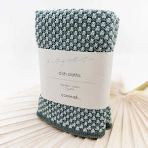 Homewares: Ecovask Heritage Collection Dishcloth 2-Pack - Sea Spray