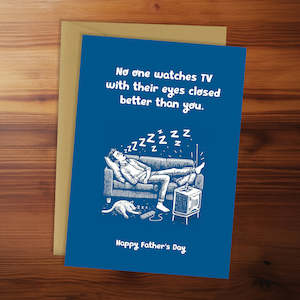 Blackwell Press: Father's Day - No one watches TV with their eyes closed better than you