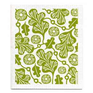 Homewares: Jangneus - Green Oak Leaf Dishcloth