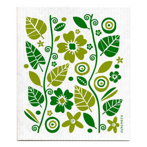 Homewares: Jangneus - Green Garden Dishcloth