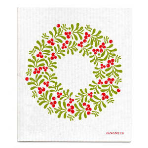 Jangneus - Red Wreath Dishcloth