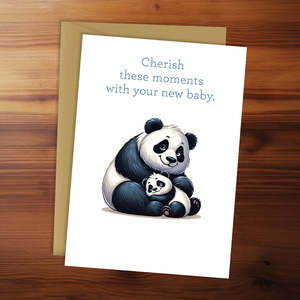 Blackwell Press: New Baby Card - Cherish these moments with your new baby