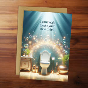 Housewarming Card - I can't wait to use your new toilet