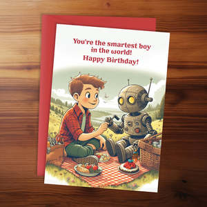 Happy Birthday Card - You're the smartest boy in the world! Happy birthday!