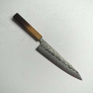 Gyuto Chefs Knife 1: OUL Nashiji Ginsan Gyuto 210 - Burnt Oak Handle