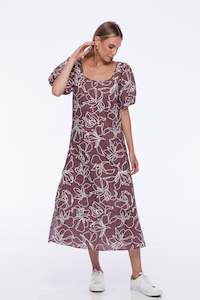 Now 150: North West Dress - Exclusive Chocolate/Ivory Print