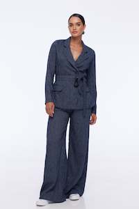 Eternity Pant - Navy/Thin White Stripe