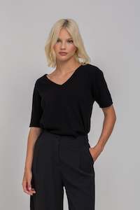 Knitwear Jackets Coats: Gentle Love Tee - Black