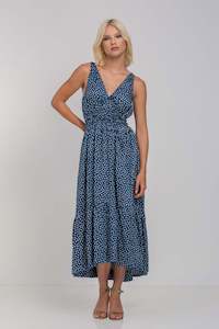 Into The Blue: Midnight Whispers Dress - Navy with Ivory Floral