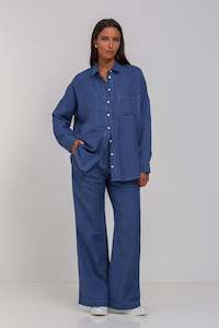 Into The Blue: Leo Pant - Dark Sky with Contrast White Stitching